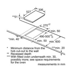 Bếp từ domino Bosch PIB375FB1E 3 Kích thước Bếp từ domino Bosch PIB375FB1E