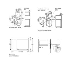 Lò vi sóng Bosch BEL554MS0K 4 Kích thước Lò vi sóng Bosch BEL554MS0K