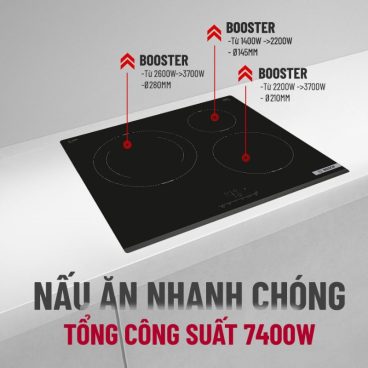 Tiện ích bếp từ Bosch 3 vùng nấu PIJ631BB5E lắp âm Tiện ích bếp từ Bosch 3 vùng nấu PIJ631BB5E lắp âm